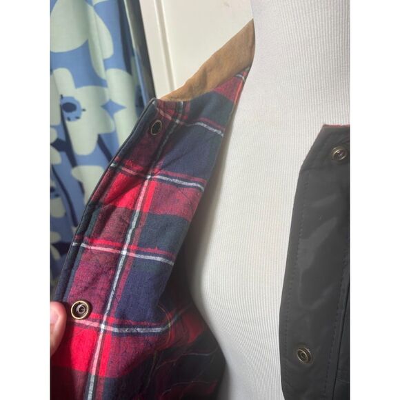 Misty Harbor Any Weather Slicker Jacket Raincoat Flannel Lined Size Small Black - Picture 4 of 6